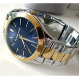 Michael Kors Slim Runway Blue Dial Two Tone Steel Strap Watch for Women - MK3479 Buy Now By Michael Kors