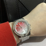 Guess Confetti Diamonds Silver Dial Silver Steel Strap Watch for Women - W0774L7 Buy Now By Guess
