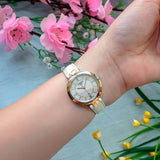 Tissot T Lady Flamingo Mother of Pearl White Dial White Leather Strap Watch For Women - T094.210.26.111.01 Buy Now By Tissot