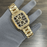 Fossil Inscription Multifunction Black Dial Gold Steel Strap Watch for Men - BQ2656 Buy Now By Fossil