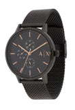 Armani Exchange Cayde Chronograph Black Dial Black Mesh Strap Watch For Men - AX2716 Buy Now By Armani Exchange