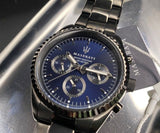 Maserati Competizione Blue Dial Grey Steel Strap Watch For Men - R8853100019 Buy Now By Maserati