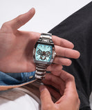 Guess Phoenix Multi Function Aqua Blue Dial Silver Steel Strap Watch for Men - GW0456G4 Buy Now By Guess