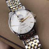 Tissot Tradition Powermatic 80 Open Heart Silver Dial Two Tone Steel Strap Watch For Men - T063.907.22.038.00 Buy Now By Tissot