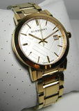 Burberry The City Silver Dial Gold Steel Strap Unisex Watch - BU9003 Buy Now By Burberry