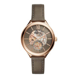 Fossil Suitor Mechanical Grey Dial Grey Leather Strap Watch for Women - BQ3265 Buy Now By Fossil