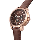 Maserati Successo Brown Dial Brown Leather Strap Watch For Men - R8871621004 Buy Now By Maserati