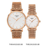 Tissot Everytime Medium White Dial Rose Gold Mesh Bracelet Watch For Men - T109.410.33.031.00 Buy Now By Tissot
