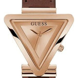 Guess Fame Quartz Rose Gold Dial Brown Leather Strap Watch For Women - GW0548L2 Buy Now By Guess