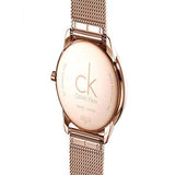 Calvin Klein Minimal Black Dial Rose Gold Mesh Bracelet Watch for Men - K3M21621 Buy Now By Calvin Klein