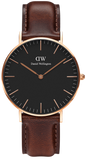 Daniel Wellington Petite St Mawes Black Dial Brown Leather Strap Watch For Women - DW00100169 Buy Now By Daniel Wellington