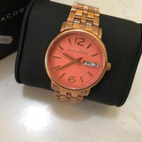 Marc Jacobs Fergus Orange Dial Rose Gold Steel Strap Watch for Women - MBM8648 Buy Now By Marc Jacobs
