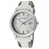 Burberry The City Silver Dial White Leather Strap Watch for Women - BU9019 Buy Now By Burberry