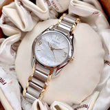 Tissot T Wave Mother of Pearl Dial Two Tone Steel Strap Watch for Women - T023.210.22.117.00