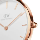 Daniel Wellington Petite Reading White Dial Black Leather Strap Watch For Women - DW00100173 Buy Now By Daniel Wellington