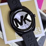 Michael Kors Janelle Quartz Silver Dial Black Rubber Strap Watch For Women - MK7138 Buy Now By Michael Kors