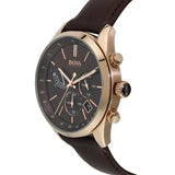 Hugo Boss Grand Prix Brown Dial Brown Leather Strap Watch for Men - 1513605 Buy Now By Hugo Boss