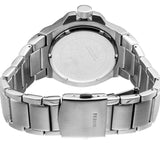 Guess Rigor Quartz Black Dial Silver Steel Strap Watch For Men - W0218G2 Buy Now By Guess