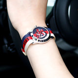 Gucci G Timeless Quartz White Red Blue Dial Multicolored NATO Strap Watch For Men - YA1264059 Buy Now By Gucci