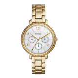 Fossil Rye Mother of Pearl White Dial Gold Steel Strap Watch for Women - ES3756 Buy Now By Fossil