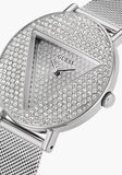 Guess Iconic Diamonds Silver Dial Silver Mesh Bracelet Watch For Women - GW0477L1 Buy Now By Guess