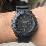 Seiko 5 Sports Automatic Black Dial Black NATO Strap Watch For Men - SRPD79K1