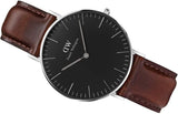 Daniel Wellington Classic Bristol Black Dial Brown Leather Strap Watch For Men - DW00100143 Buy Now By Daniel Wellington