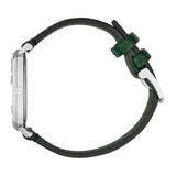 Gucci Grip Silver Dial Green Leather Strap Unisex Watch - YA157412 Buy Now By Gucci