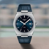 Tissot PRX Blue Dial Blue Leather Strap Watch for Men - T137.410.16.041.00 Buy Now By Tissot