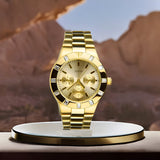 Guess Glisten Analog Gold Dial Gold Steel Strap Watch For Women - W13576l1 Buy Now By Guess