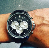 Hugo Boss Driver Black Dial Black Leather Strap Watch for Men - 1512879 Buy Now By Hugo Boss