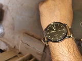 Fossil Commuter Chronograph Black Dial Brown Leather Strap Watch for Men - FS5403 Buy Now By Fossil