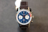 Breitling Top Time B01 Shelby Cobra Blue Dial Brown Leather Strap Watch for Men - AB01763A1C1X1 Buy Now By Breitling