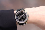 Breitling Premier B01 Chronograph 42 Black Dial Black Leather Strap Watch for Men - AB0145221B1P1 Buy Now By Breitling