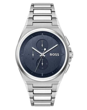 Hugo Boss Steer Chronograph Blue Dial Silver Steel Strap Watch For Men - 1514048 Buy Now By Hugo Boss