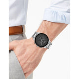 Hugo Boss Peak Black Dial Silver Steel Strap Watch for Men - 1513762 Buy Now By Hugo Boss