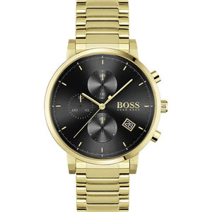 Hugo Boss Integrity Chronograph Grey Dial Gold Steel Strap Watch for Men - 1513781 Buy Now By Hugo Boss