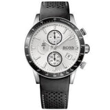 Hugo Boss Rafale Chronograph Quartz Silver Dial Black Leather Strap Watch For Men - 1513403 Buy Now By Hugo Boss