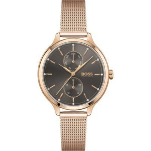 Hugo Boss Symphony Grey Dial Gold Mesh Bracelet Watch for Women - 1502424 Buy Now By Hugo Boss