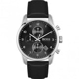 Hugo Boss Skymaster Black Dial Black Leather Strap Watch for Men - 1513782 Buy Now By Hugo Boss