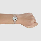 Emporio Armani Gianni T-Bar Silver Dial Rose Gold Steel Strap Watch For Women - AR60023 Buy Now By Emporio Armani