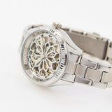 Fossil Rye Automatic Skeleton Silver Dial Silver Steel Strap Watch for Women - BQ3753 Buy Now By Fossil