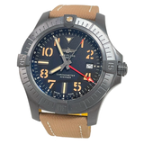 Breitling Avenger Automatic GMT 45 Black Dial Brown Nylon Strap Watch for Men - V32395101B1X1 Buy Now By Breitling