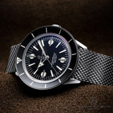 Breitling Superocean Heritage '57 Black Dial Silver Mesh Bracelet Watch for Men - A10370121B1A1 Buy Now By Breitling