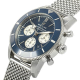 Breitling Superocean Heritage B01 Chronograph 44 Blue Dial Silver Mesh Bracelet Watch for Men - AB0162161C1A1 Buy Now By Breitling