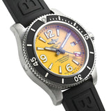 Breitling Superocean Automatic 44mm Yellow Dial Black Rubber Strap Watch for Men - A17367021I1S1 Buy Now By Breitling
