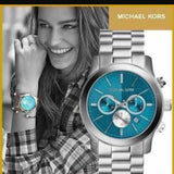 Michael Kors Runway Quartz Blue Dial Silver Steel Strap Watch For Women - MK5953 Buy Now By Michael Kors