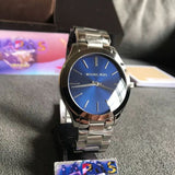 Michael Kors Slim Runway Quartz Blue Dial Silver Steel Strap Watch For Women - MK3379 Buy Now By Michael Kors