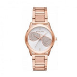 Michael Kors Hartman Analog White Dial Rose Gold Steel Strap Watch For Women - MK3673 Buy Now By Michael Kors