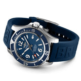 Breitling Superocean 44mm Automatic Blue Dial Blue Rubber Strap Watch for Men - A17367D81C1S2 Buy Now By Breitling